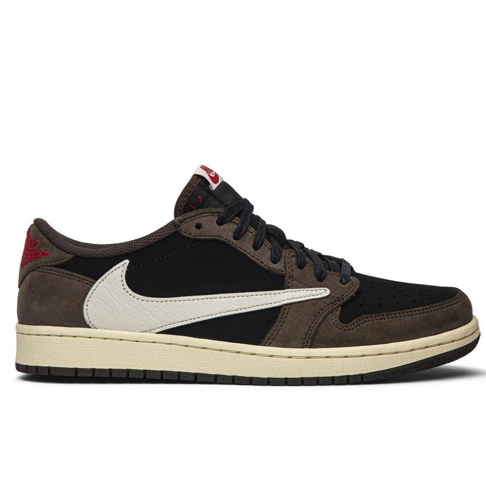 Nike Air Jordan 1 Low OG SP "Dark Mocha" sneaker collaboration with Travis Scott